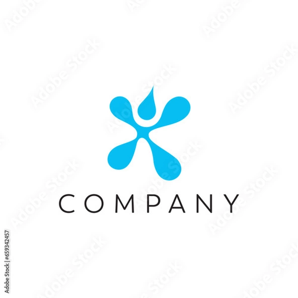 Fototapeta Water splash shape architecture construction line wire frame business, logo, design, brand identity, flat logo, company, editable, vector