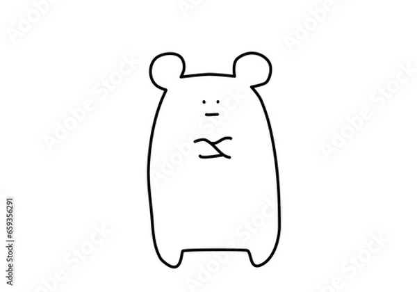 Obraz White bear crossing arms 