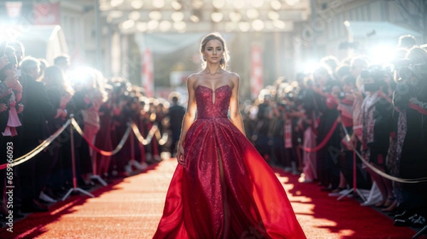 Obraz Superstar on the red carpet. Generative AI