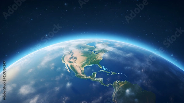 Fototapeta The Earth from space showing all they beauty. Extremely detailed image