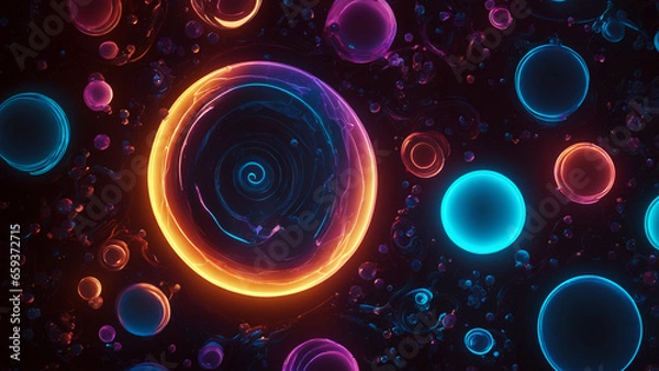 Fototapeta background with bubbles