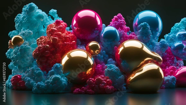 Fototapeta background with bubbles