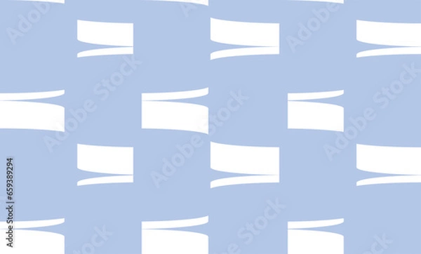 Obraz seamless pattern with two tone blue and white strip and block checkerboard horizontal strip repeat pattern, replete image, design for fabric printing

