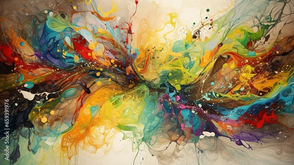 Fototapeta Beautiful Abstract  Colors Wallpaper | AI Generate