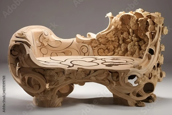 Obraz antique wooden chair Generative AI