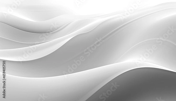 Fototapeta Whispers of Futuri White Paper Waves in a Modern Masterpiece