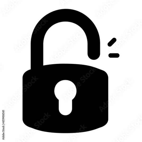 Obraz unlock glyph icon