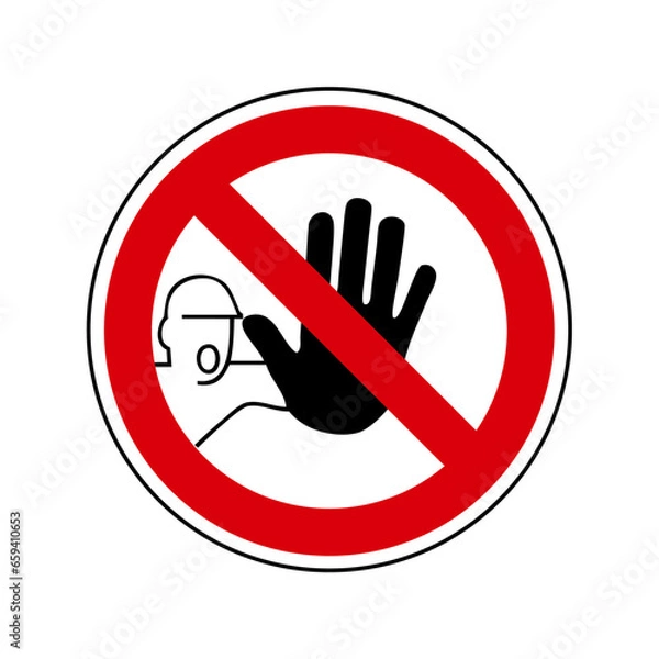 Obraz stop Interdit Panneau signalisation rond rouge