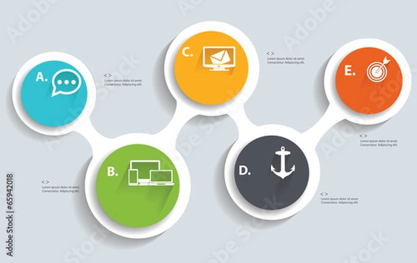 Fototapeta Responsive info graphics,Blank for text,vector