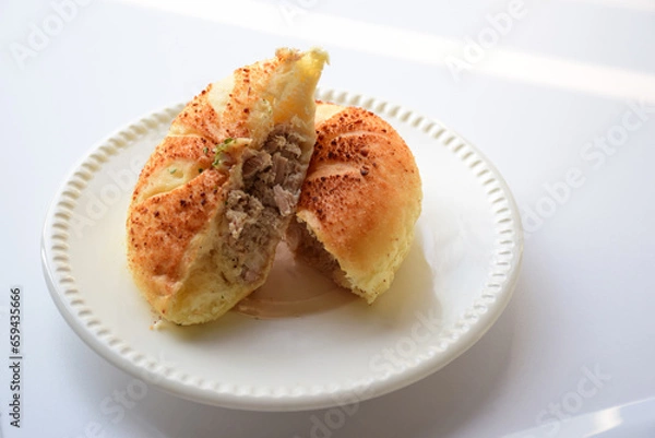 Obraz Butter baked bread stuffed with tuna