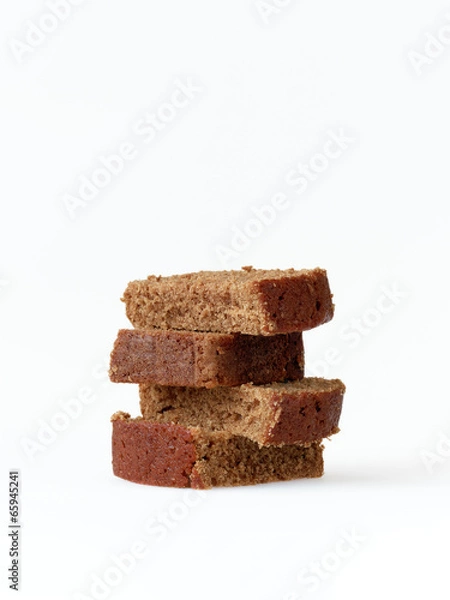 Obraz Stack of fresh baked gingerbread isolated on white