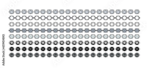 Fototapeta Rhinestone chain brushes. Can be changed to fit your colors.