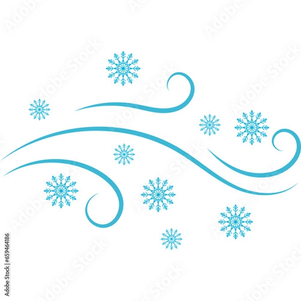 Fototapeta Winter Wind Blowing Snowflake 