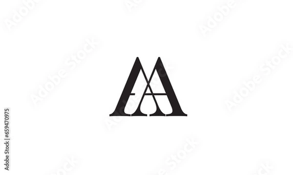 Obraz AA, A  Abstract Letters Logo Monogram