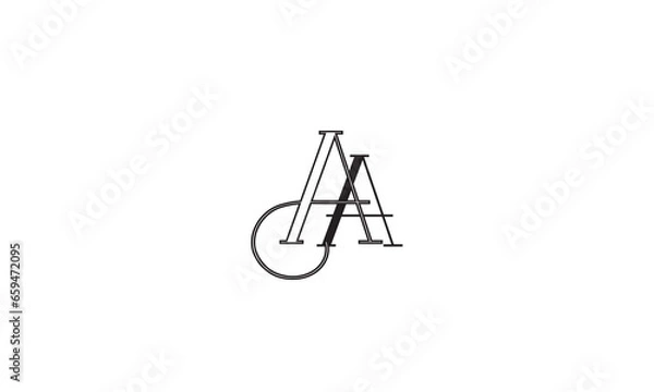 Obraz AA, A  Abstract Letters Logo Monogram