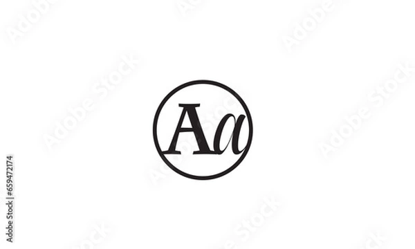Obraz AA, A  Abstract Letters Logo Monogram