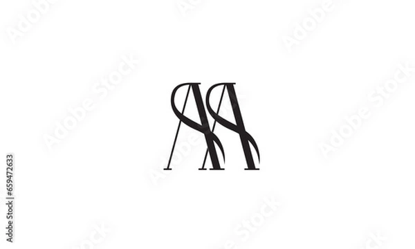 Obraz AA, A  Abstract Letters Logo Monogram