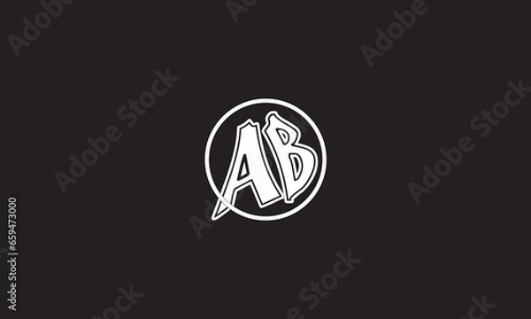 Obraz AB, BA, A, B Abstract Letters Logo Monogram