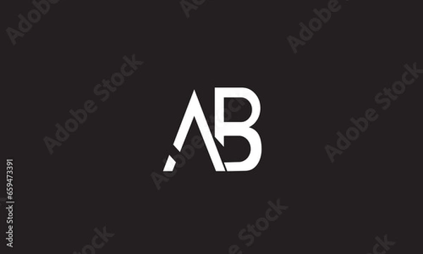Obraz AB, BA, A, B Abstract Letters Logo Monogram