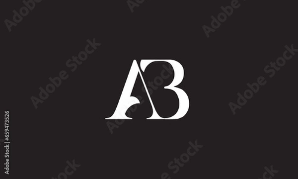 Obraz AB, BA, A, B Abstract Letters Logo Monogram