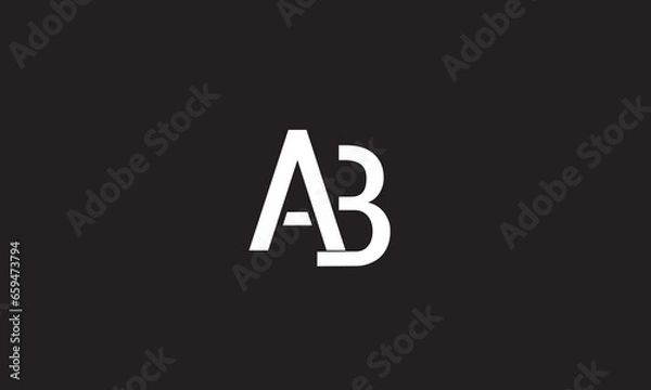 Obraz AB, BA, A, B Abstract Letters Logo Monogram