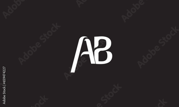 Obraz AB, BA, A, B Abstract Letters Logo Monogram