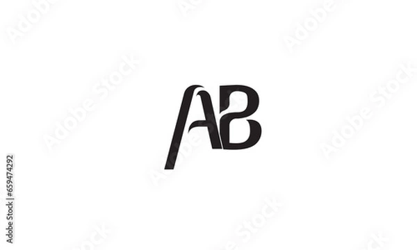 Obraz AB, BA, A, B Abstract Letters Logo Monogram