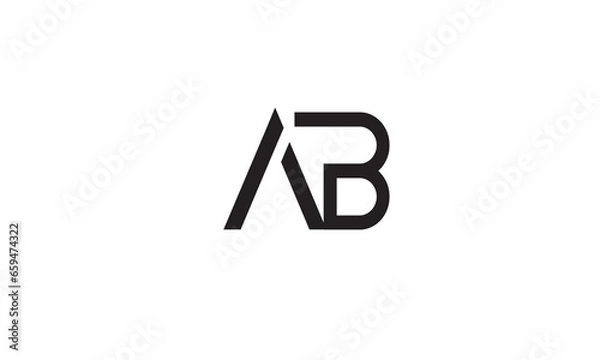 Obraz AB, BA, A, B Abstract Letters Logo Monogram