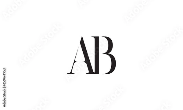 Obraz AB, BA, A, B Abstract Letters Logo Monogram