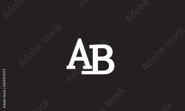 Obraz AB, BA, A, B Abstract Letters Logo Monogram