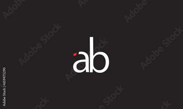 Obraz AB, BA, A, B Abstract Letters Logo Monogram