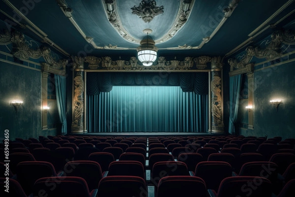 Obraz empty old elegant cinema