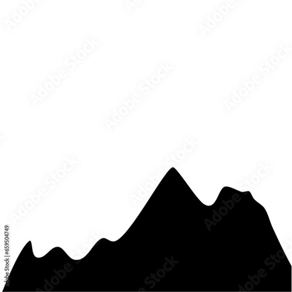 Obraz Silhouette Mountain vector