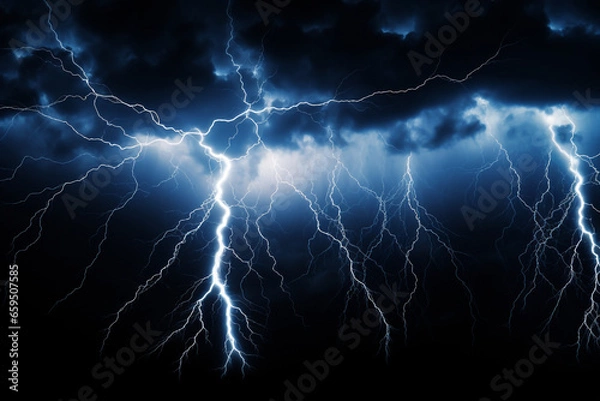 Fototapeta lightning strikes 3d rendering element