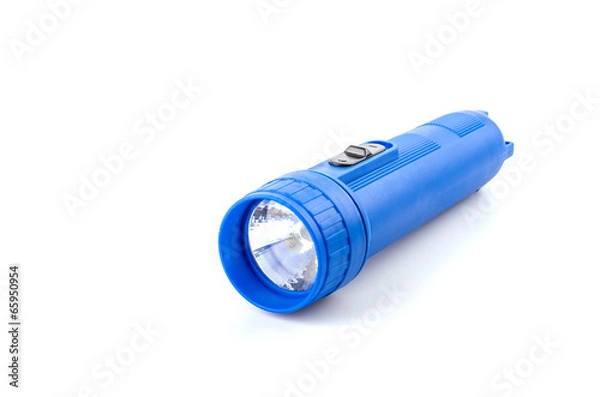Obraz Flashlight isolated white background