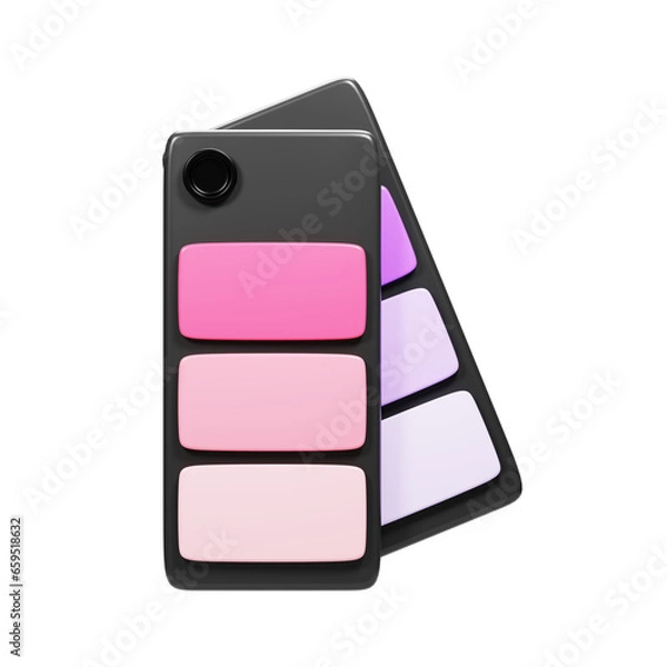 Fototapeta 3d rendering color selection icon. Graphic design tools icon concept