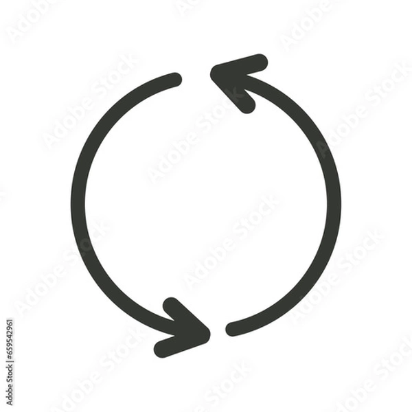 Obraz black sync rotate icon vector illustration