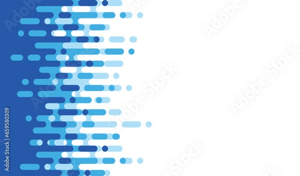 Fototapeta Abstract pattern blue Rounded Lines Halftone Transition. on white background , vertical rounded stripes.