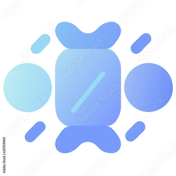 Fototapeta Vector illustration of a blue turtle on a white background. Flat design. Generative AI