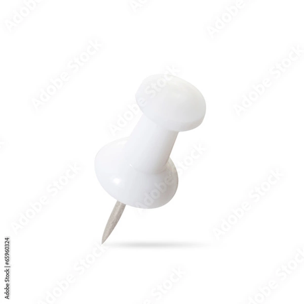 Obraz Zamknięcie pushpin na białym tle