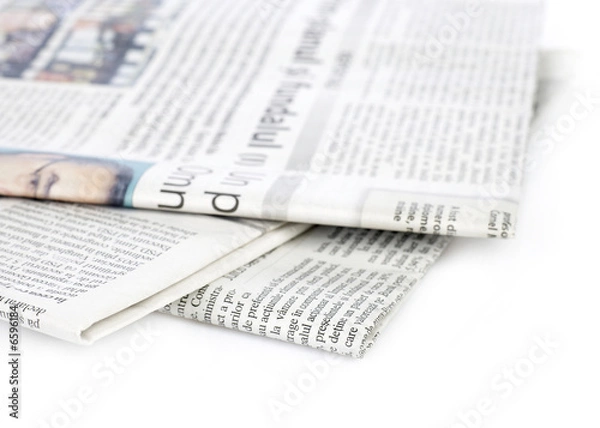 Fototapeta Isolated newspapers