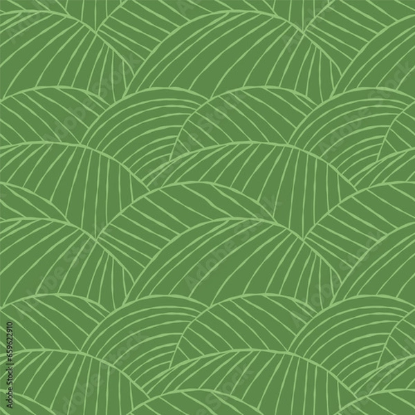 Fototapeta Vineyard seamless vector handdrawn pattern.