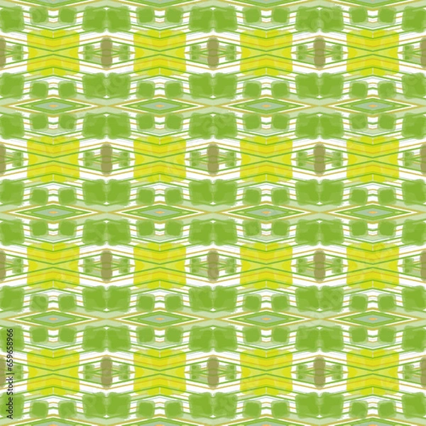Obraz Green, Yellow, Taupe, Chevron srtipe, Vector, Seamless Repeating Pattern Tile