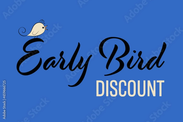 Obraz Early Bird Special discount sale event banner or poster.