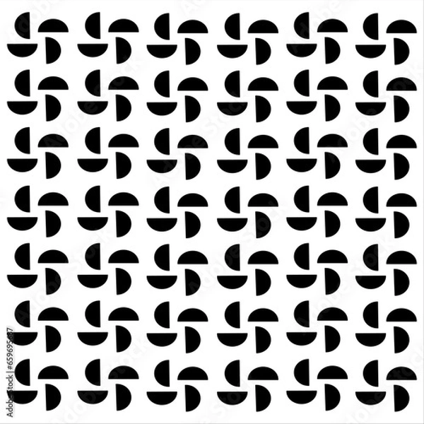 Obraz a black semi-circle image that is spun into a flower