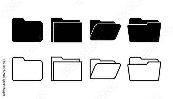 Obraz Folder icon vector. document folder icon