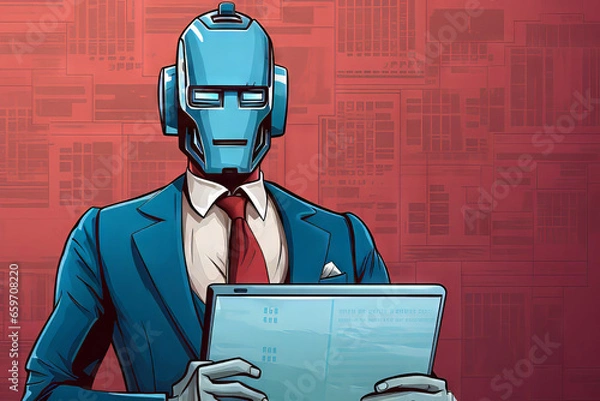 Obraz robot newscaster