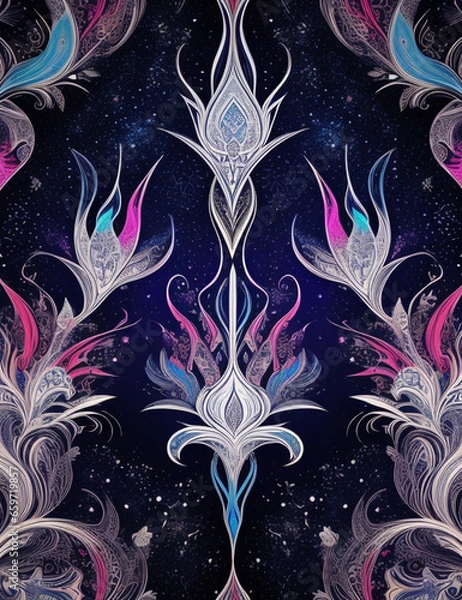 Fototapeta seamless floral pattern