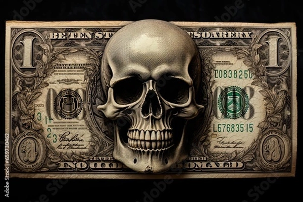 Obraz Skull Money