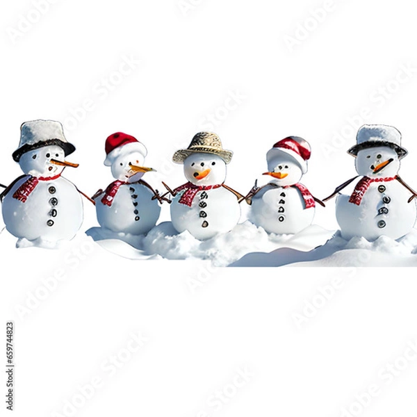 Obraz a snowy Christmas winter. Generative AI